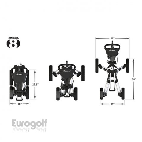 Chariots golf produit Model 8.0 de Clicgear