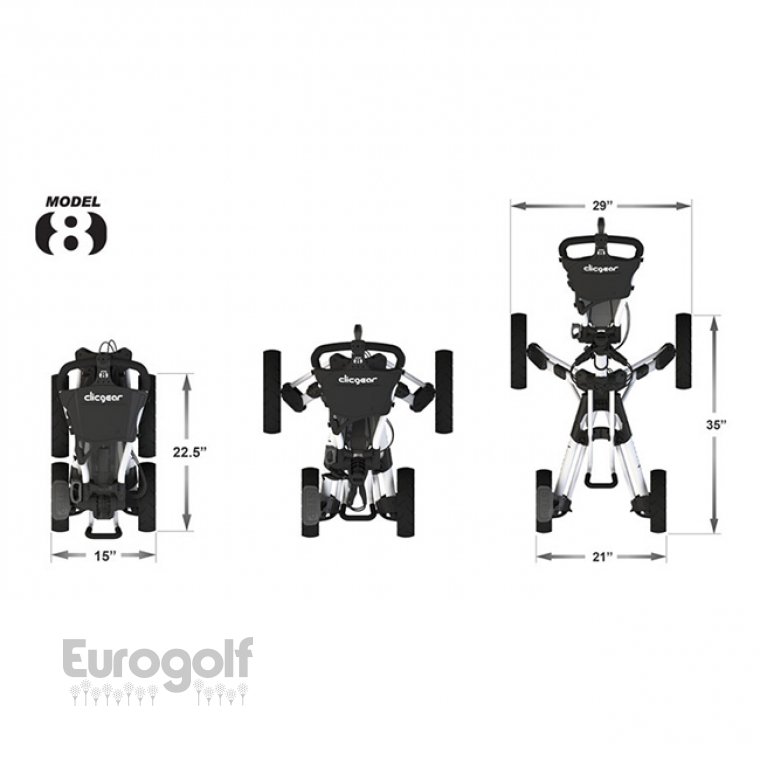 Chariots golf produit Model 8.0 de Clicgear Image n°1