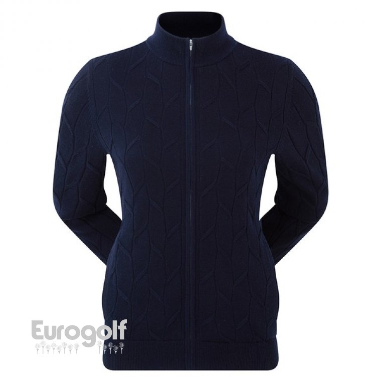 Ladies golf produit Full-Zip Lined Pullover Womens de FootJoy  Image n°3