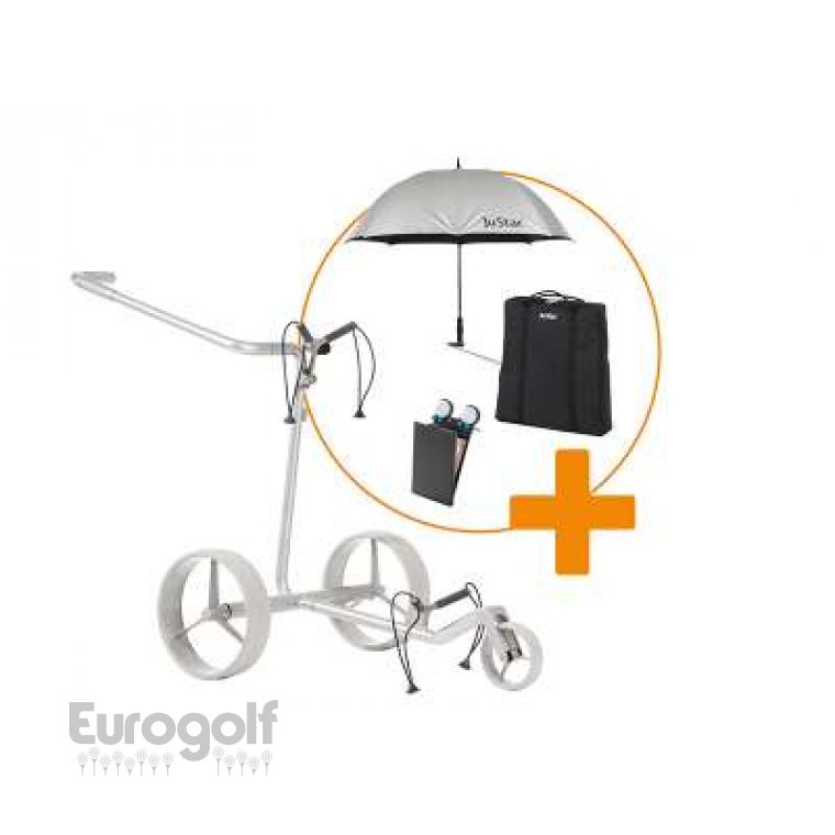 Chariots golf produit Carbon Light avec accessoires inclus de JuStar  Image n°1